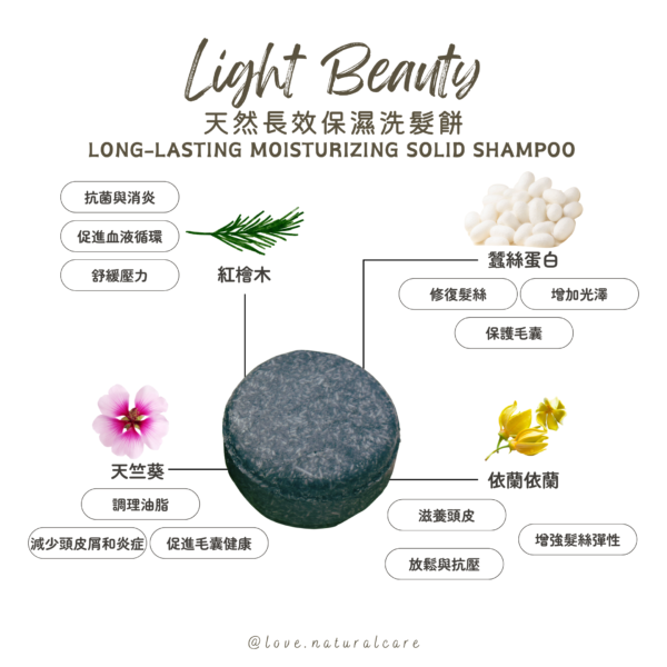 天然長效保濕洗髮餅 100g - Image 2