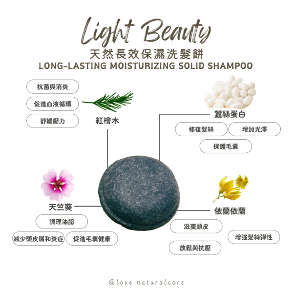 天然長效保濕洗髮餅 60g - Image 2